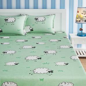 Kids Bedsheets Design Tierra Bedsheet Set (Green, Queen Size)