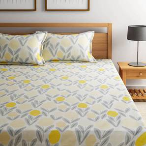 Bedsheets Design White TC Cotton King Size Bedsheet with Pillow Covers