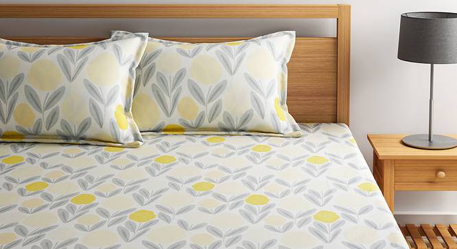 Marie Bedsheet Set (White, King Size) by Urban Ladder - Front View Design 1 - 406513