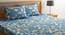 Shale Bedsheet Set (Blue, Queen Size) by Urban Ladder - Cross View Design 1 - 406518