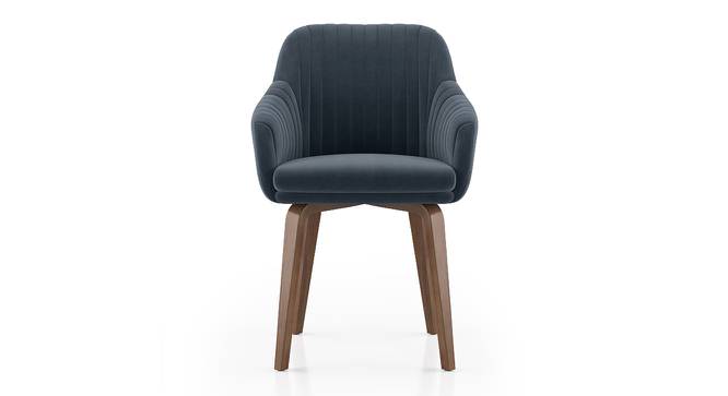 Rochelle Lounge Chair (Marengo Grey Velvet) by Urban Ladder - Design 1 Side View - 406598