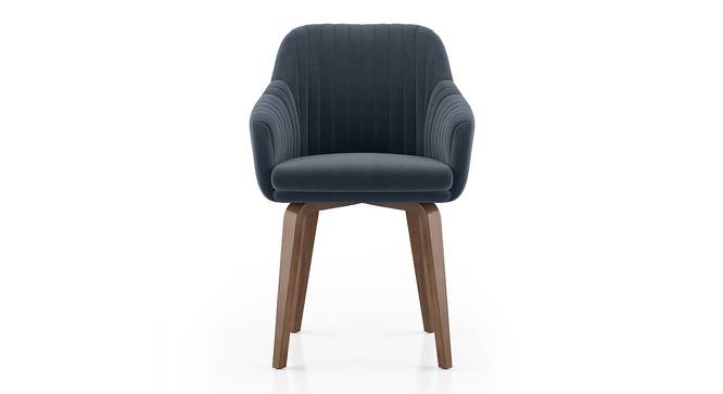 Rochelle Lounge Chair (Marengo Grey Velvet) by Urban Ladder - Design 1 Side View - 406598