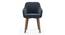 Rochelle Lounge Chair (Marengo Grey Velvet) by Urban Ladder - Design 1 Side View - 406598