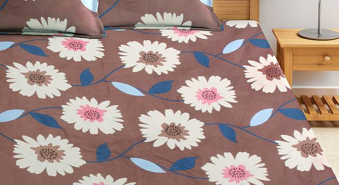Bailley Bedsheet Set (Brown, King Size) by Urban Ladder - Front View Design 1 - 406808