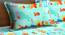Callie Bedsheet Set (Turquoise, King Size) by Urban Ladder - Cross View Design 1 - 406861