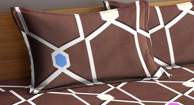 Hal Bedsheet Set (Brown, King Size) by Urban Ladder - Cross View Design 1 - 406906
