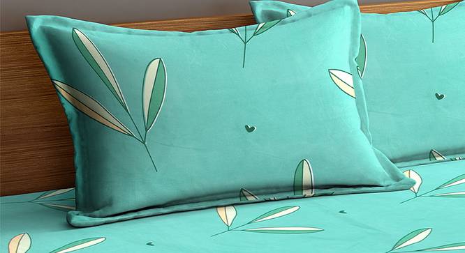 Marston Bedsheet Set (Green, King Size) by Urban Ladder - Cross View Design 1 - 406960