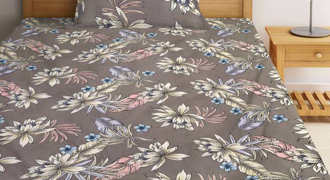 Maribel Bedsheet Set (Brown, Single Size) by Urban Ladder - Front View Design 1 - 407450