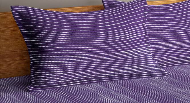 Madeline  Bedding Set (Violet, King Size) by Urban Ladder - Cross View Design 1 - 407452