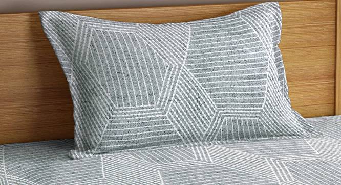 Oriel Bedsheet Set (Grey, Single Size) by Urban Ladder - Cross View Design 1 - 407561