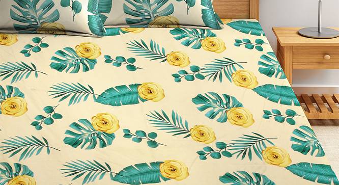 Zaire Bedsheet Set (Cream, King Size) by Urban Ladder - Front View Design 1 - 407940