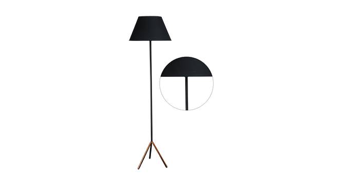Beatrice Floor Lamp (Black Shade Colour, Cotton Shade Material, Black & Copper) by Urban Ladder - Cross View Design 1 - 407985