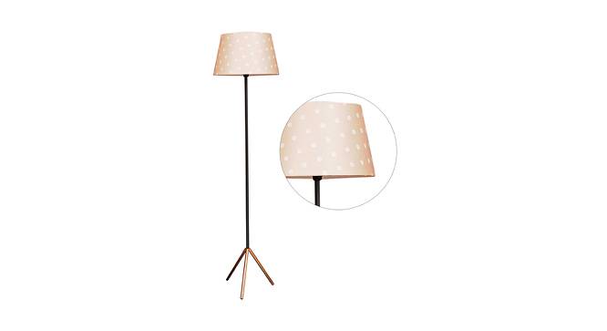 Beatrice Floor Lamp (Cotton Shade Material, Black & Copper, Tan Shade Colour) by Urban Ladder - Cross View Design 1 - 407987
