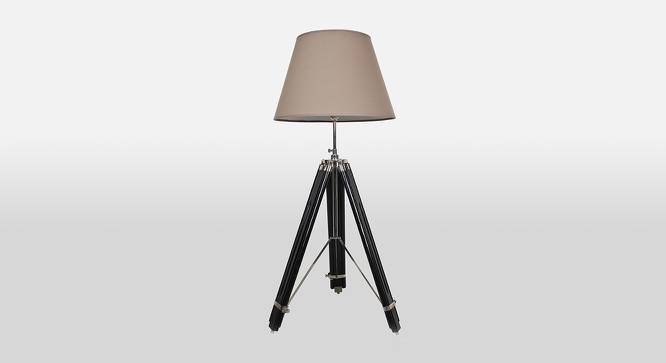 Blanche Floor Lamp (Black, Cotton Shade Material, Beige Shade Colour) by Urban Ladder - Cross View Design 1 - 408064