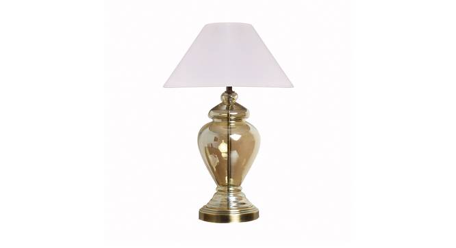 Colton Table Lamp (White Shade Colour, Cotton Shade Material, Champagne) by Urban Ladder - Cross View Design 1 - 408078