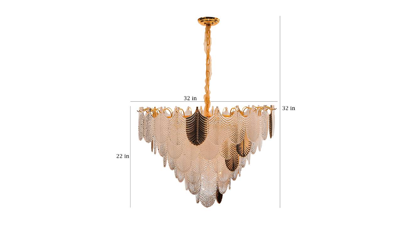 Dafna chandelier brass and clear 6