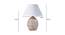 Blake Table Lamp (White Shade Colour, Cotton Shade Material, White Distress) by Urban Ladder - Design 1 Dimension - 408120