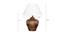 Braxton Table Lamp (Brown, White Shade Colour, Cotton Shade Material) by Urban Ladder - Design 1 Dimension - 408121