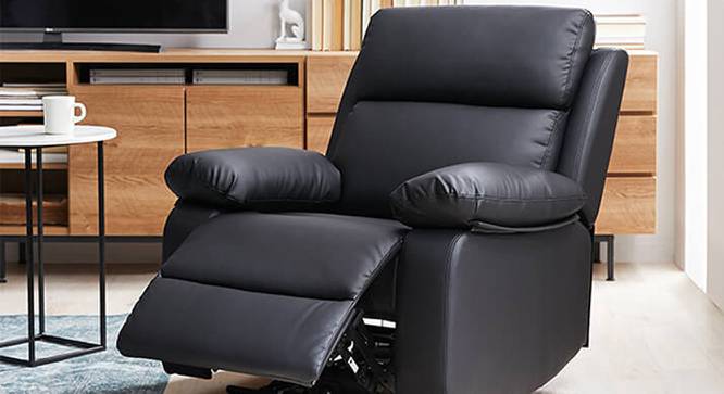 Jolie Recliner (Black, One Seater) by Urban Ladder - Front View Design 1 - 408143
