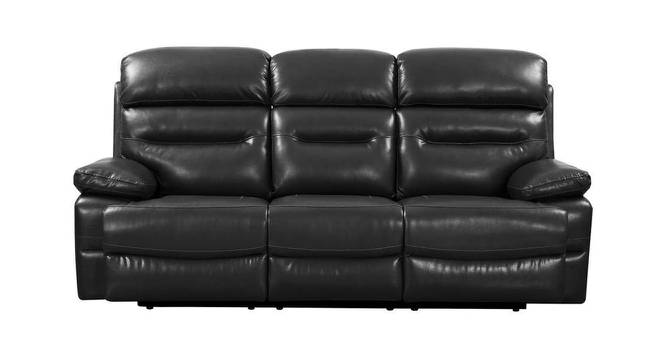 Lennon Recliner (Black, Three Seater) by Urban Ladder - Front View Design 1 - 408238