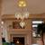 Edith hanging lamp brass and smoke lp