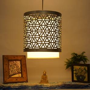 Enide hanging lamp chrome and white lp