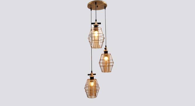 Doriane Hanging Lamp (Black & Brass) by Urban Ladder - Design 1 Side View - 408331