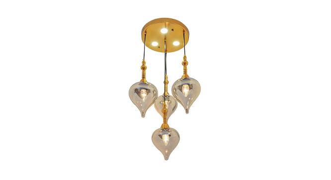 Edith Hanging Lamp (Brass & Smoke) by Urban Ladder - Design 1 Side View - 408333
