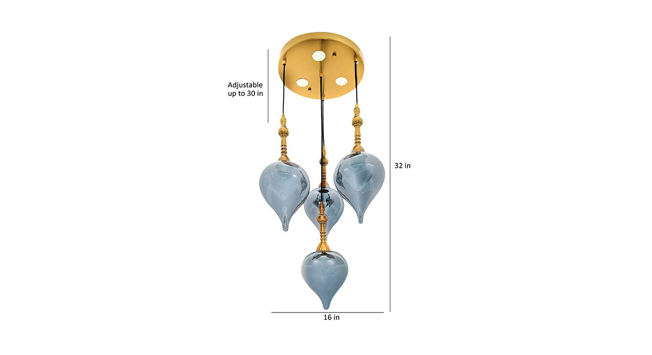 Edith hanging lamp brass and smoke 6