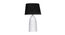 Geneva Table Lamp (White, Black Shade Colour, Cotton Shade Material) by Urban Ladder - Cross View Design 1 - 408392
