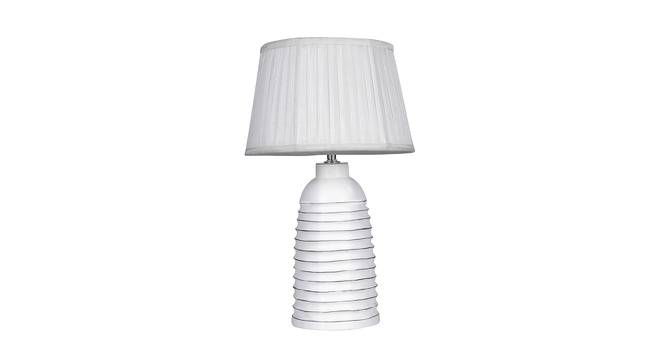 Geneva Table Lamp (White, White Shade Colour, Cotton Shade Material) by Urban Ladder - Cross View Design 1 - 408394