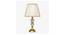Germaine Table Lamp (White Shade Colour, Cotton Shade Material, Black & Brass) by Urban Ladder - Cross View Design 1 - 408396