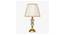 Germaine Table Lamp (White Shade Colour, Cotton Shade Material, Black & Brass) by Urban Ladder - Cross View Design 1 - 408396