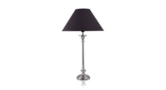 Everett Table Lamp (Black Shade Colour, Cotton Shade Material, Chrome) by Urban Ladder - Cross View Design 1 - 408402