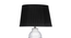 Geneva Table Lamp (White, Black Shade Colour, Cotton Shade Material) by Urban Ladder - Design 1 Side View - 408409