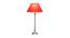 Grayson Table Lamp (Cotton Shade Material, Chrome, Maroon Shade Colour) by Urban Ladder - Design 1 Side View - 408417