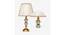 Germaine Table Lamp (White Shade Colour, Cotton Shade Material, Black & Brass) by Urban Ladder - Front View Design 1 - 408423