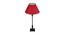 Gladys Table Lamp (Cotton Shade Material, Maroon Shade Colour, Patina) by Urban Ladder - Front View Design 1 - 408425