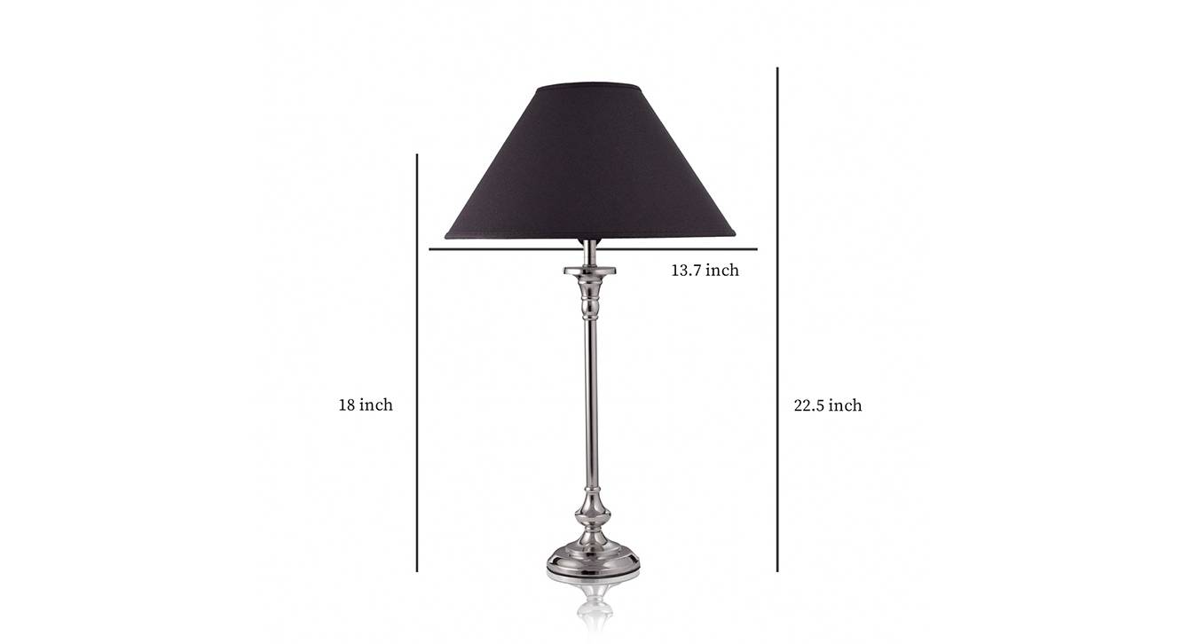 Everett   black table lamp chrome 6