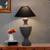 Kipling   black table lamp grey lp