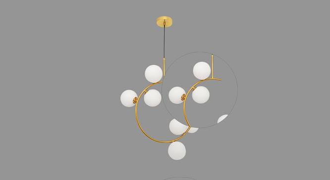 Jasmon Chandelier (Brass & White) by Urban Ladder - Cross View Design 1 - 408473
