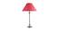 Ivy Table Lamp (Cotton Shade Material, Chrome, Maroon Shade Colour) by Urban Ladder - Cross View Design 1 - 408483