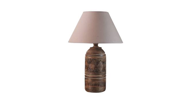 Kinsley Table Lamp (Cotton Shade Material, Beige Shade Colour, Natural Wood) by Urban Ladder - Cross View Design 1 - 408484