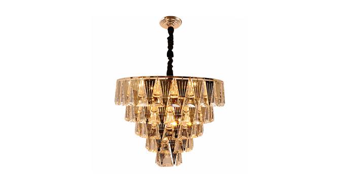 Jasman Chandelier (Rose Gold & Clear) by Urban Ladder - Design 1 Side View - 408495