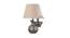 Jaxon Table Lamp (Silver, Cotton Shade Material, Beige Shade Colour) by Urban Ladder - Design 1 Side View - 408498
