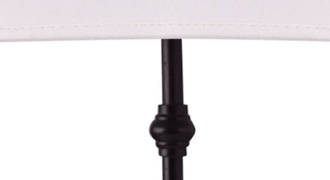 Landon Table Lamp (Black, White Shade Colour, Cotton Shade Material) by Urban Ladder - Design 1 Side View - 408502
