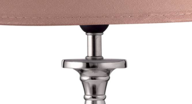 Jaxson Table Lamp (Cotton Shade Material, Beige Shade Colour, Chrome) by Urban Ladder - Design 1 Side View - 408503