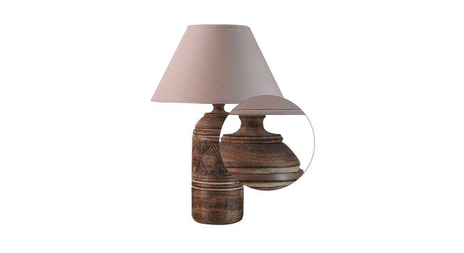 Kinsley Table Lamp (Cotton Shade Material, Beige Shade Colour, Natural Wood) by Urban Ladder - Design 1 Side View - 408505