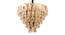 Jasman Chandelier (Rose Gold & Clear) by Urban Ladder - Front View Design 1 - 408515