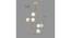 Jasmon Chandelier (Brass & White) by Urban Ladder - Design 1 Dimension - 408523